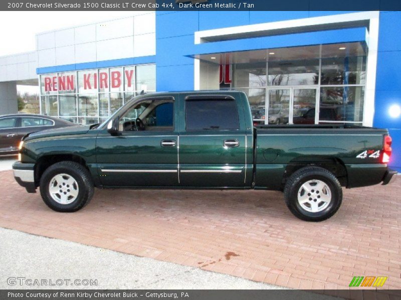 Dark Green Metallic / Tan 2007 Chevrolet Silverado 1500 Classic LT Crew Cab 4x4