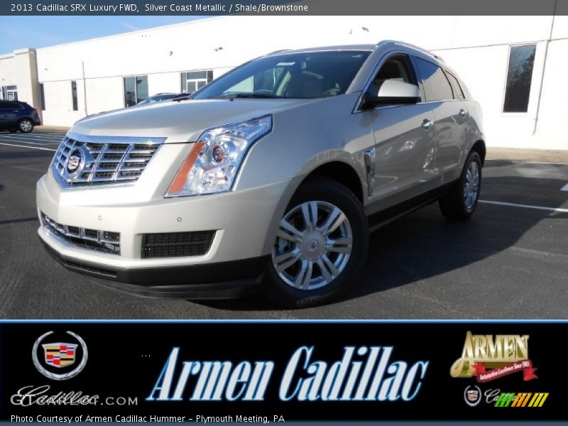 Silver Coast Metallic / Shale/Brownstone 2013 Cadillac SRX Luxury FWD