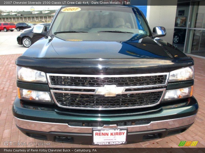 Dark Green Metallic / Tan 2007 Chevrolet Silverado 1500 Classic LT Crew Cab 4x4