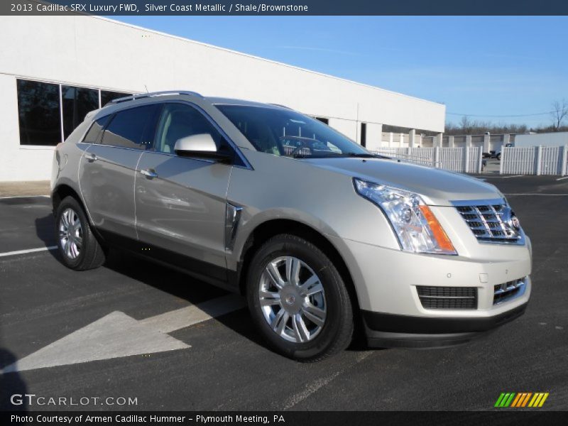 Silver Coast Metallic / Shale/Brownstone 2013 Cadillac SRX Luxury FWD