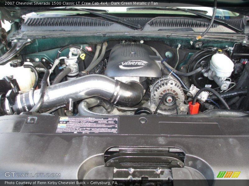 Dark Green Metallic / Tan 2007 Chevrolet Silverado 1500 Classic LT Crew Cab 4x4