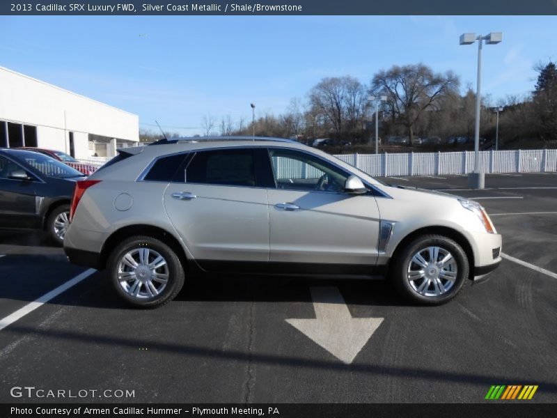 Silver Coast Metallic / Shale/Brownstone 2013 Cadillac SRX Luxury FWD