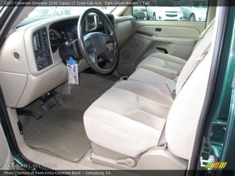 Dark Green Metallic / Tan 2007 Chevrolet Silverado 1500 Classic LT Crew Cab 4x4