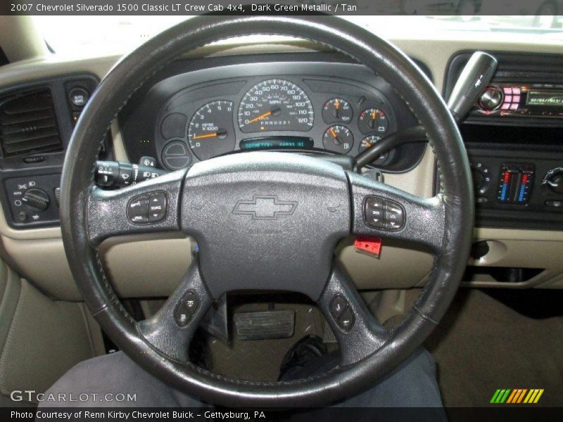 Dark Green Metallic / Tan 2007 Chevrolet Silverado 1500 Classic LT Crew Cab 4x4