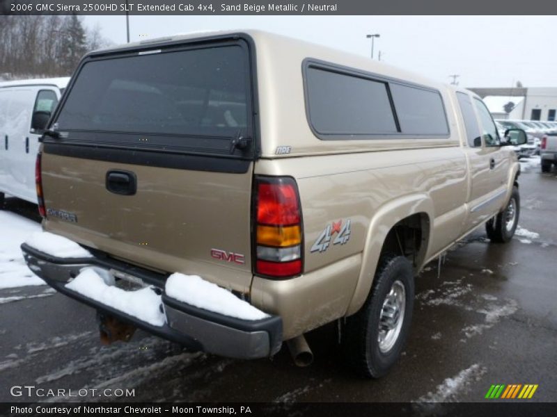 Sand Beige Metallic / Neutral 2006 GMC Sierra 2500HD SLT Extended Cab 4x4