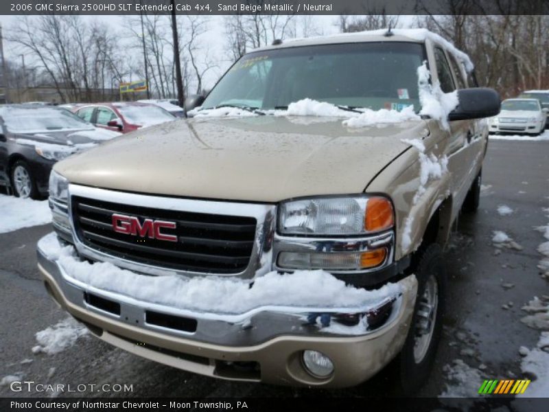 Sand Beige Metallic / Neutral 2006 GMC Sierra 2500HD SLT Extended Cab 4x4