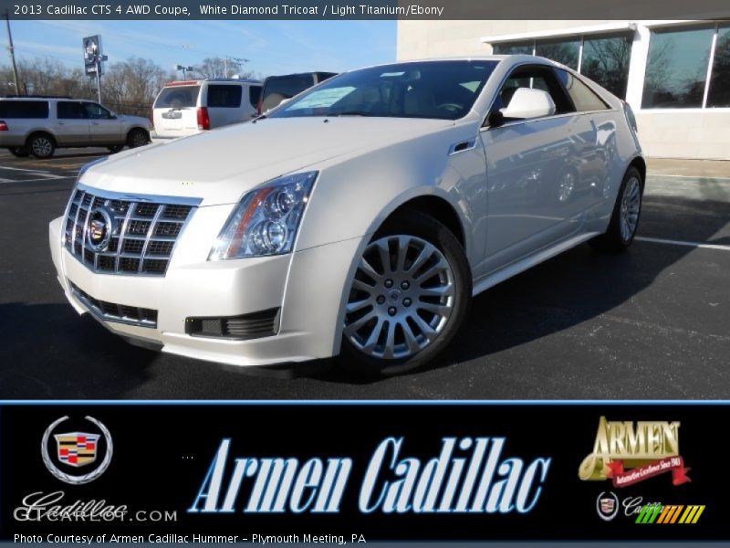 White Diamond Tricoat / Light Titanium/Ebony 2013 Cadillac CTS 4 AWD Coupe