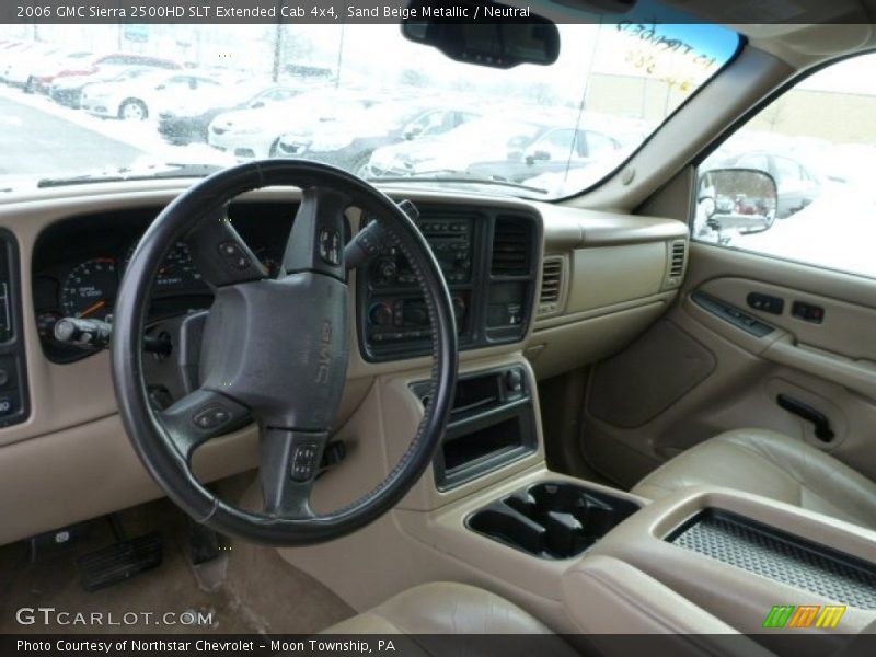 Sand Beige Metallic / Neutral 2006 GMC Sierra 2500HD SLT Extended Cab 4x4