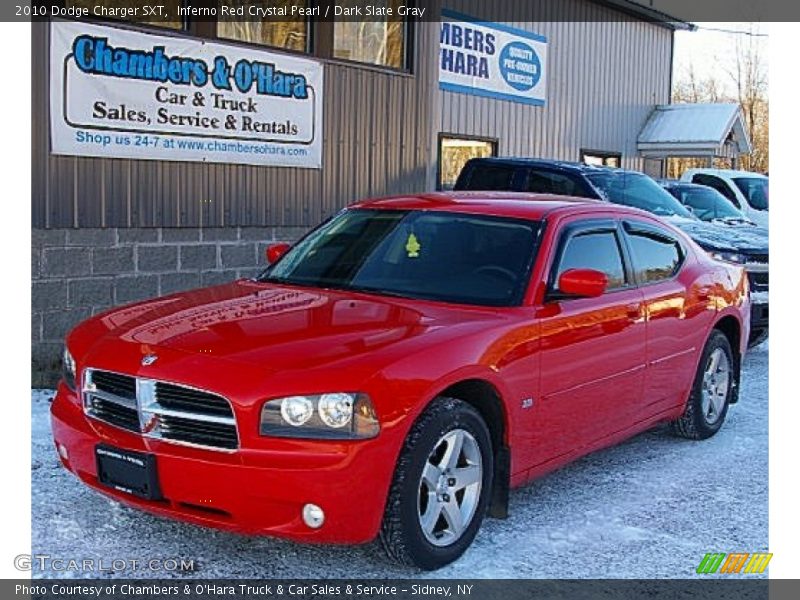 Inferno Red Crystal Pearl / Dark Slate Gray 2010 Dodge Charger SXT