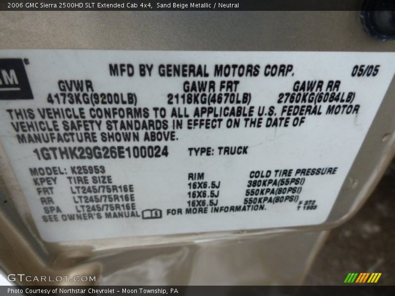 Sand Beige Metallic / Neutral 2006 GMC Sierra 2500HD SLT Extended Cab 4x4