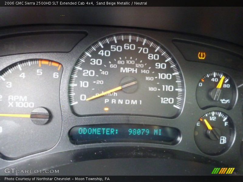 Sand Beige Metallic / Neutral 2006 GMC Sierra 2500HD SLT Extended Cab 4x4