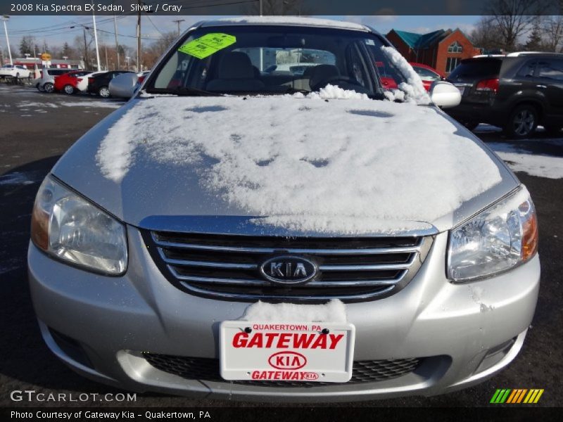 Silver / Gray 2008 Kia Spectra EX Sedan
