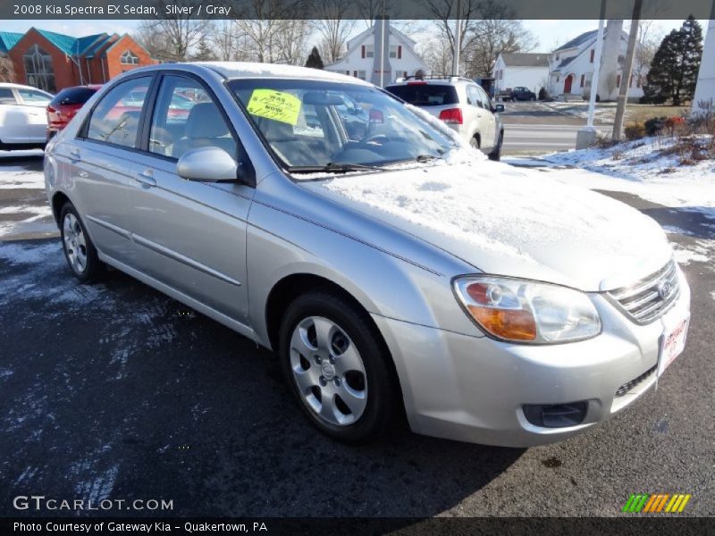 Silver / Gray 2008 Kia Spectra EX Sedan