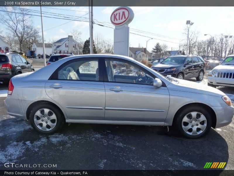 Silver / Gray 2008 Kia Spectra EX Sedan