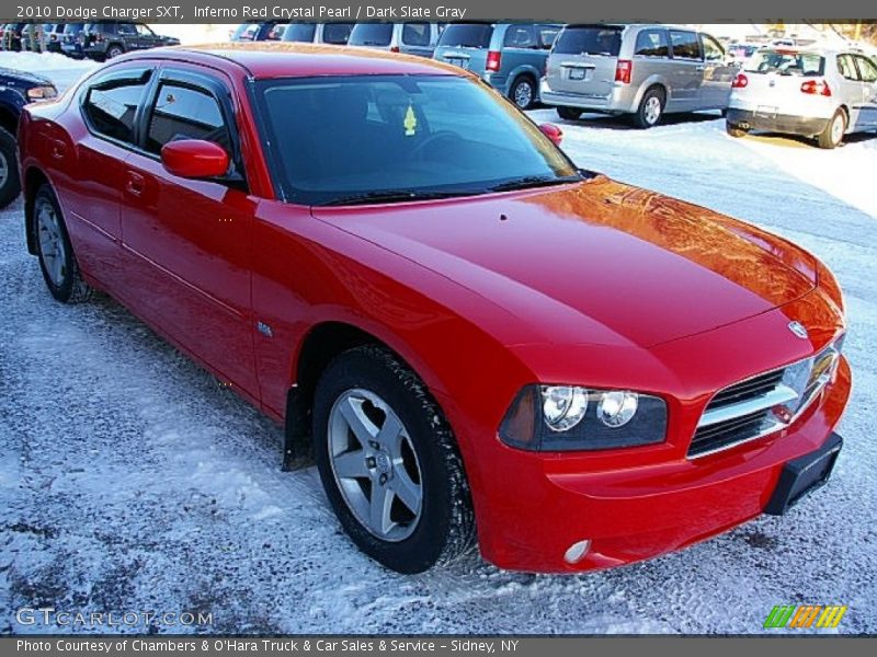 Inferno Red Crystal Pearl / Dark Slate Gray 2010 Dodge Charger SXT