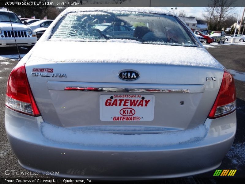 Silver / Gray 2008 Kia Spectra EX Sedan