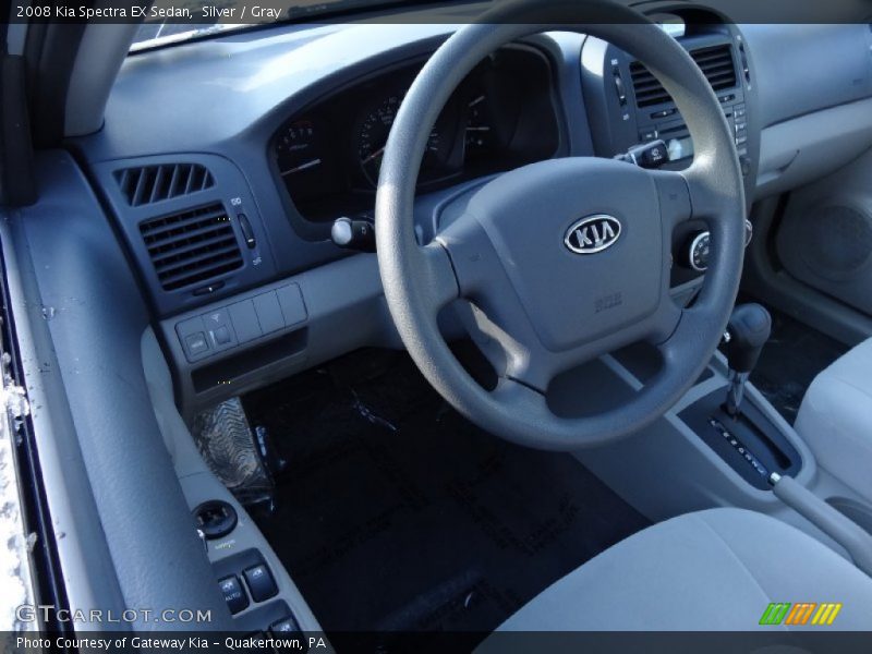 Silver / Gray 2008 Kia Spectra EX Sedan