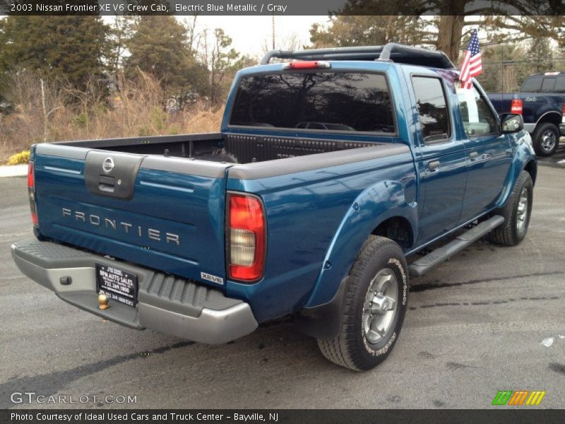 Electric Blue Metallic / Gray 2003 Nissan Frontier XE V6 Crew Cab