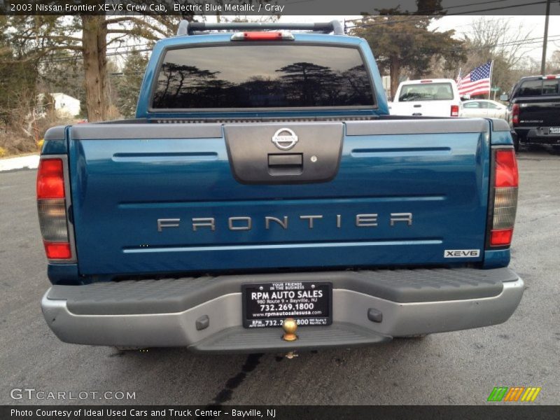 Electric Blue Metallic / Gray 2003 Nissan Frontier XE V6 Crew Cab