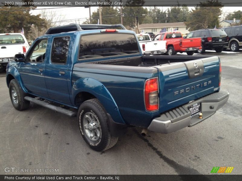 Electric Blue Metallic / Gray 2003 Nissan Frontier XE V6 Crew Cab