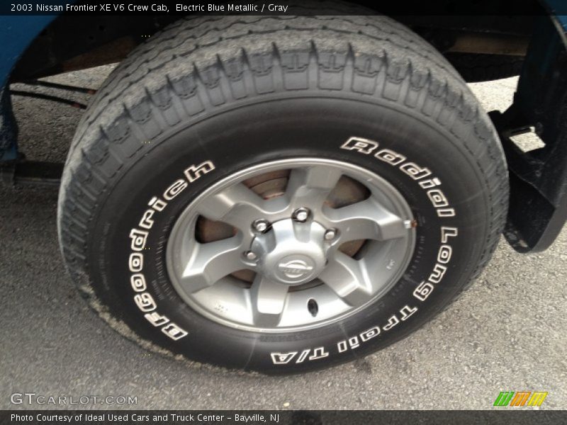 Electric Blue Metallic / Gray 2003 Nissan Frontier XE V6 Crew Cab