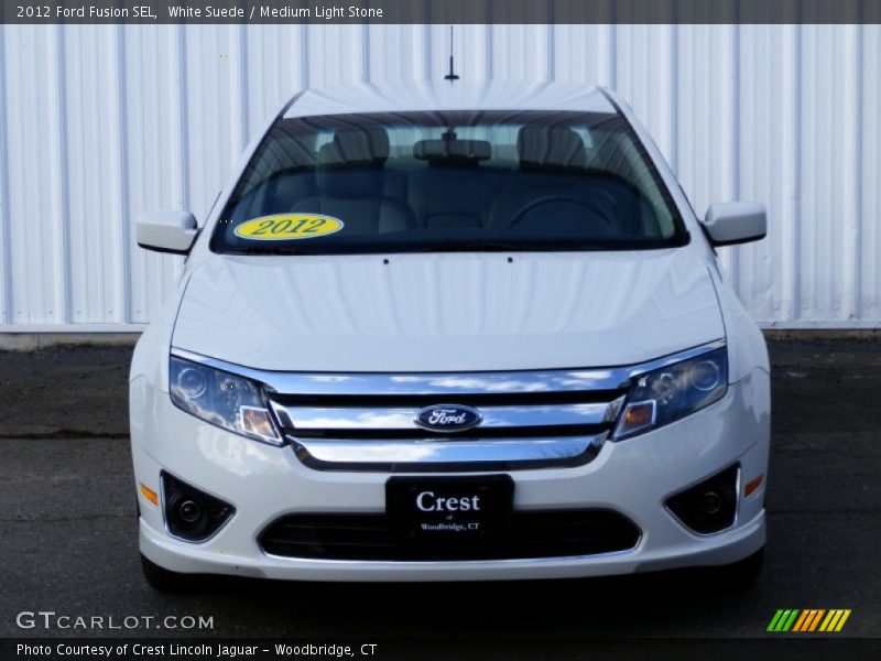 White Suede / Medium Light Stone 2012 Ford Fusion SEL