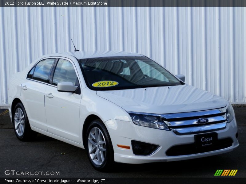 White Suede / Medium Light Stone 2012 Ford Fusion SEL