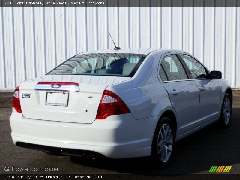 White Suede / Medium Light Stone 2012 Ford Fusion SEL