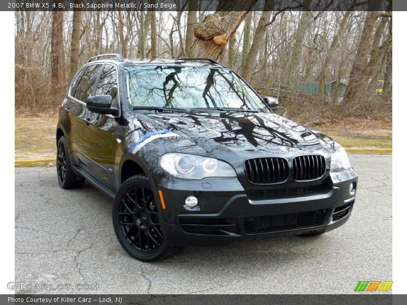 Black Sapphire Metallic / Sand Beige 2007 BMW X5 4.8i