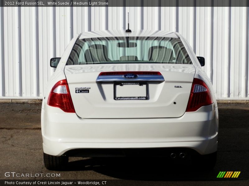 White Suede / Medium Light Stone 2012 Ford Fusion SEL