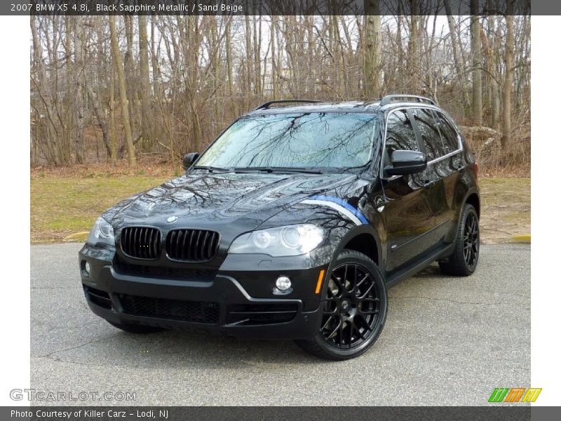 Black Sapphire Metallic / Sand Beige 2007 BMW X5 4.8i