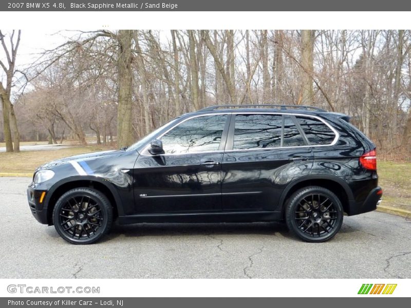 Black Sapphire Metallic / Sand Beige 2007 BMW X5 4.8i