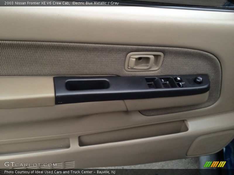 Electric Blue Metallic / Gray 2003 Nissan Frontier XE V6 Crew Cab