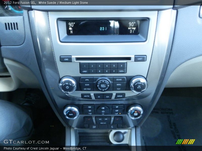 White Suede / Medium Light Stone 2012 Ford Fusion SEL
