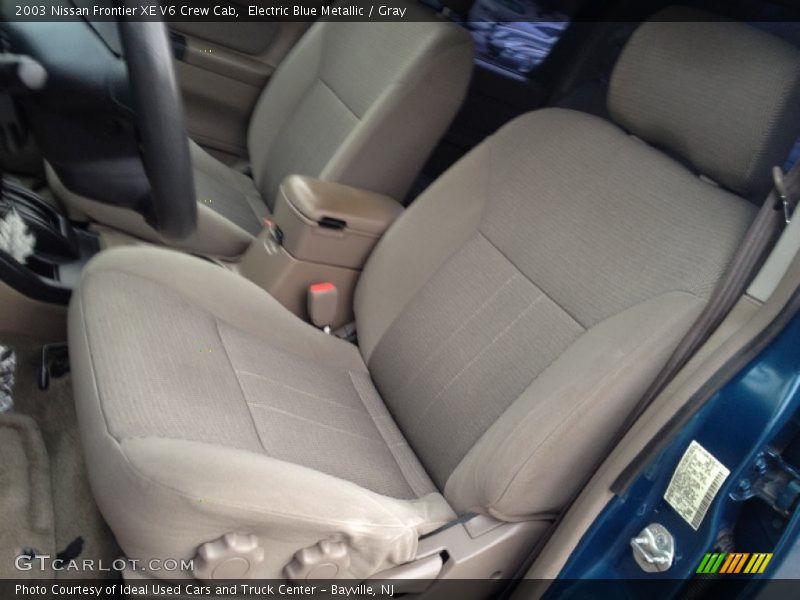 Electric Blue Metallic / Gray 2003 Nissan Frontier XE V6 Crew Cab