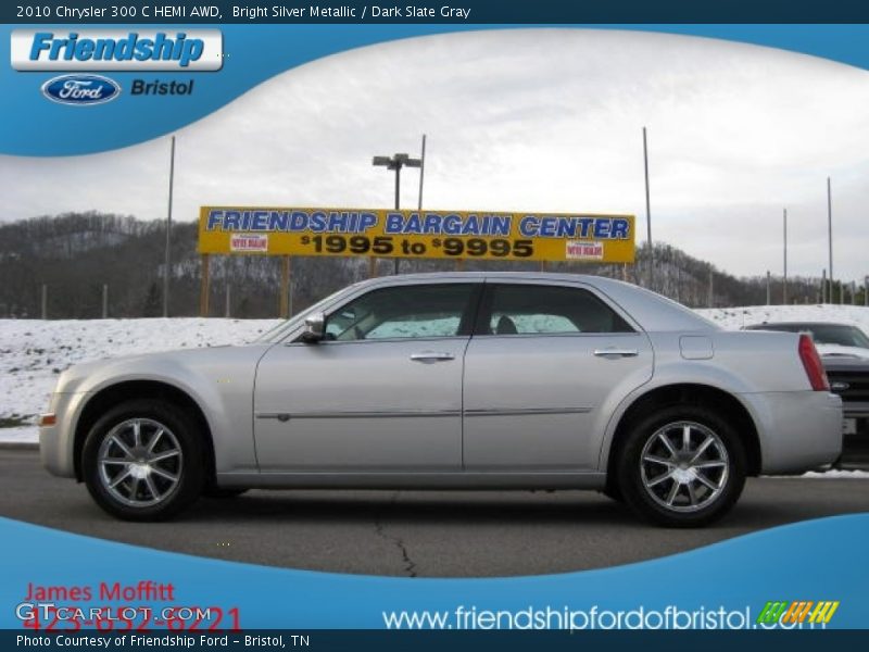 Bright Silver Metallic / Dark Slate Gray 2010 Chrysler 300 C HEMI AWD