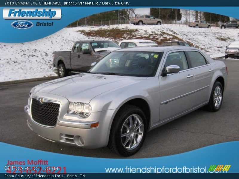 Bright Silver Metallic / Dark Slate Gray 2010 Chrysler 300 C HEMI AWD
