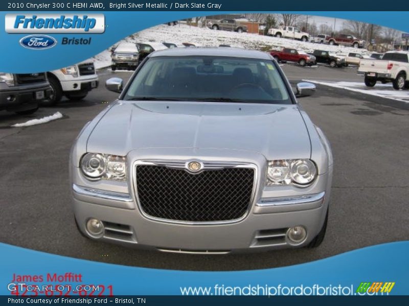 Bright Silver Metallic / Dark Slate Gray 2010 Chrysler 300 C HEMI AWD
