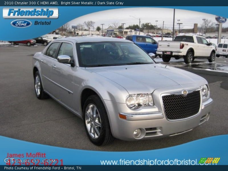 Bright Silver Metallic / Dark Slate Gray 2010 Chrysler 300 C HEMI AWD