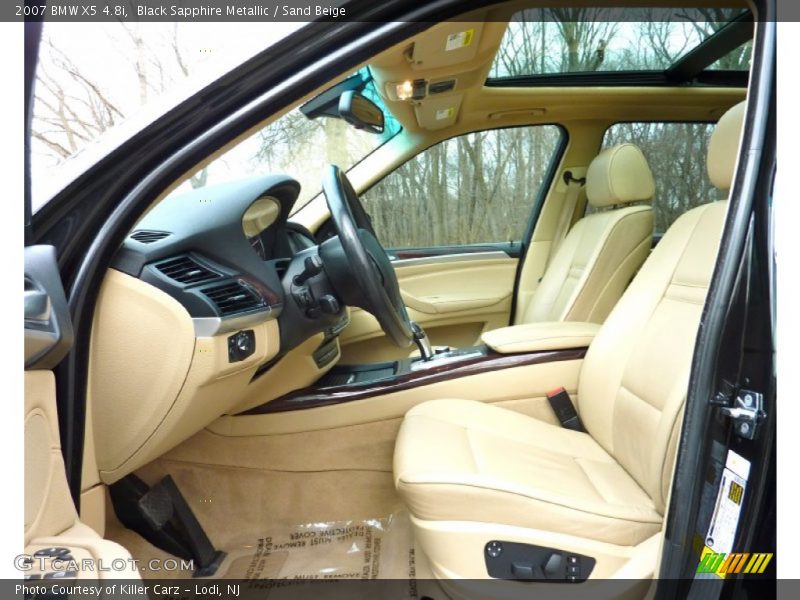 Black Sapphire Metallic / Sand Beige 2007 BMW X5 4.8i