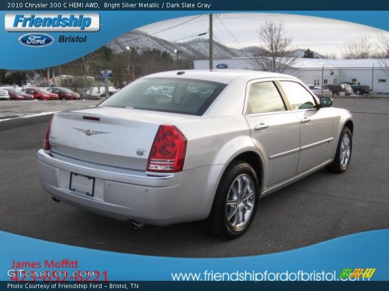 Bright Silver Metallic / Dark Slate Gray 2010 Chrysler 300 C HEMI AWD