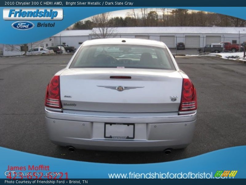 Bright Silver Metallic / Dark Slate Gray 2010 Chrysler 300 C HEMI AWD