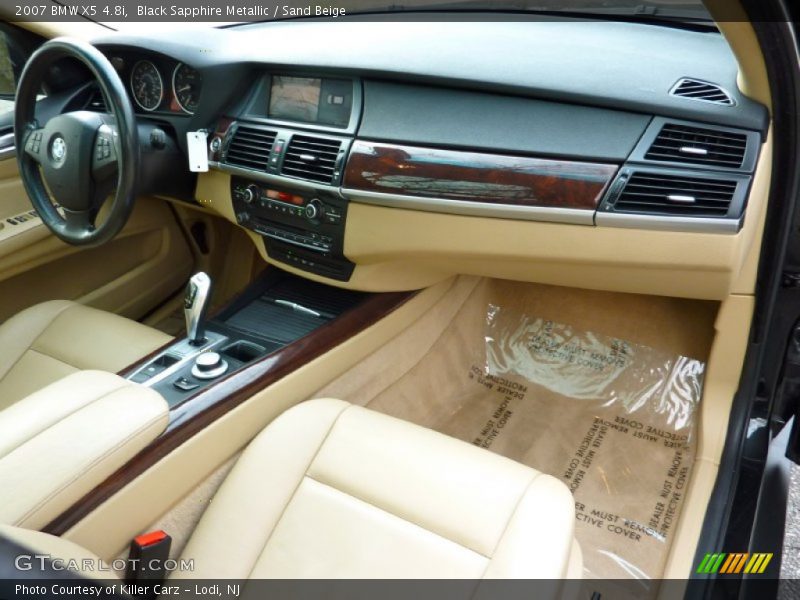Black Sapphire Metallic / Sand Beige 2007 BMW X5 4.8i