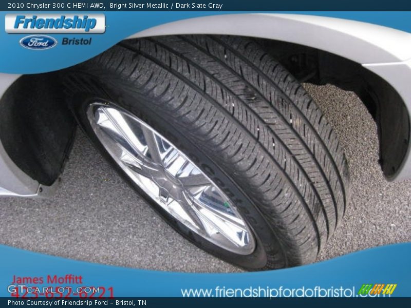 Bright Silver Metallic / Dark Slate Gray 2010 Chrysler 300 C HEMI AWD