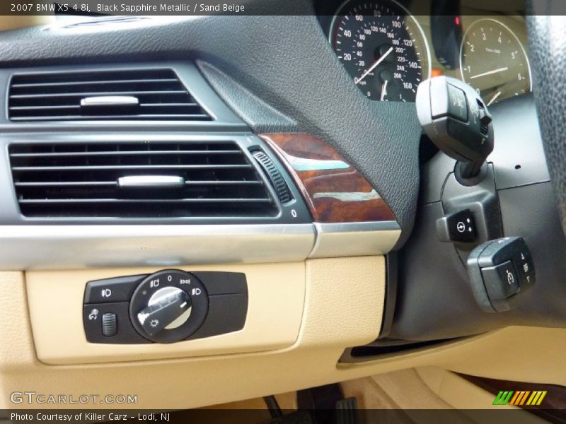 Black Sapphire Metallic / Sand Beige 2007 BMW X5 4.8i