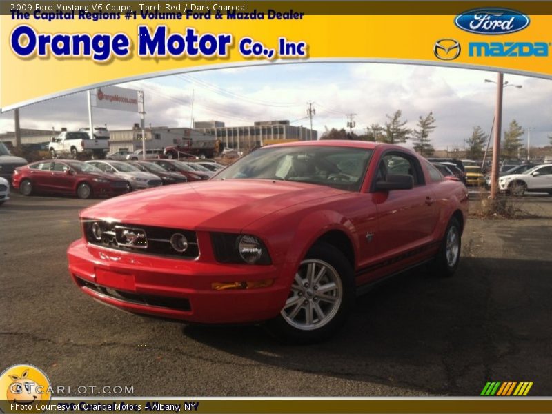 Torch Red / Dark Charcoal 2009 Ford Mustang V6 Coupe