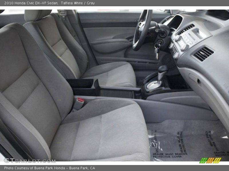 Taffeta White / Gray 2010 Honda Civic DX-VP Sedan