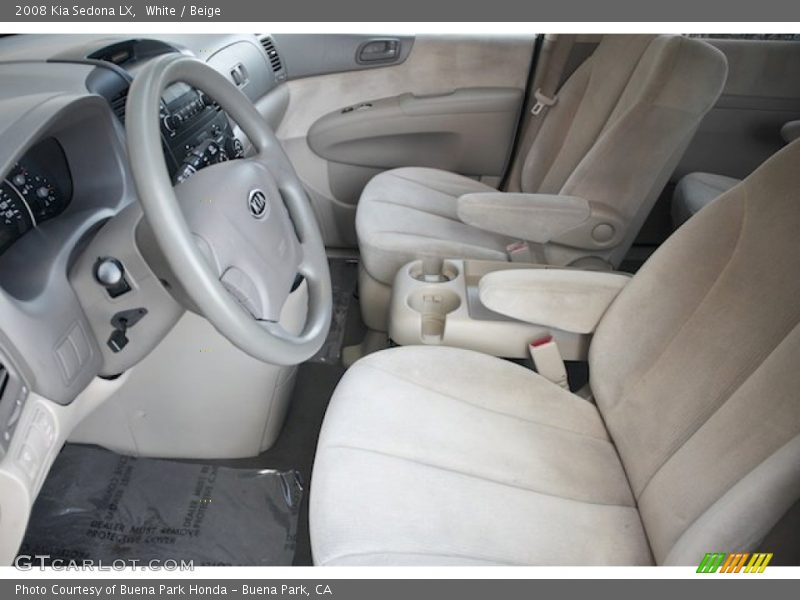 White / Beige 2008 Kia Sedona LX