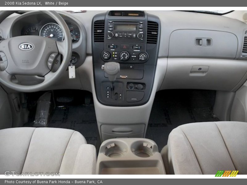 White / Beige 2008 Kia Sedona LX
