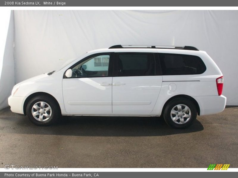 White / Beige 2008 Kia Sedona LX